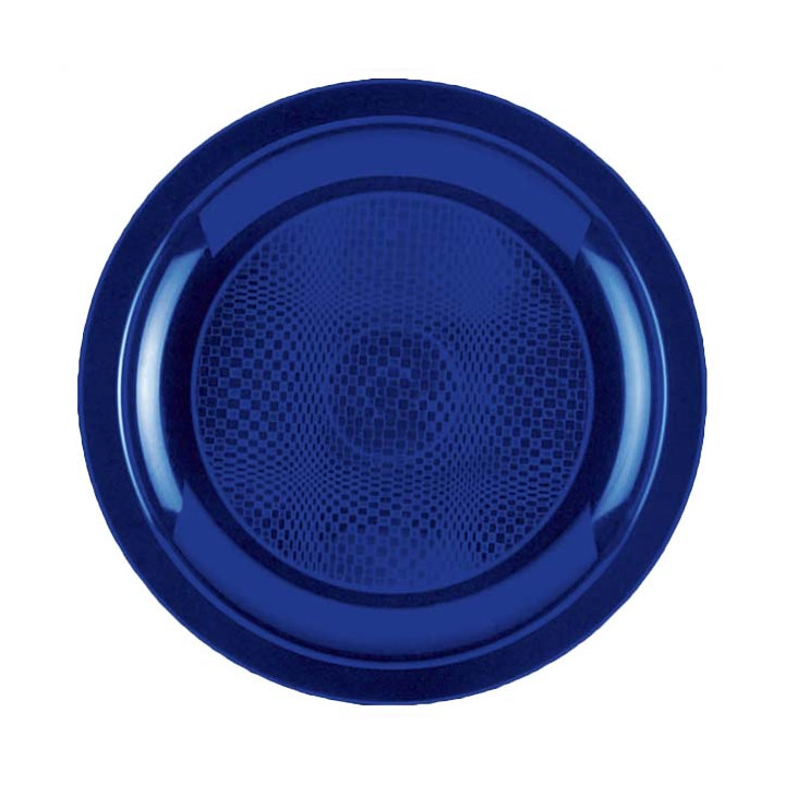 Plastic Plate Flat Blue "Round" PP Ø18,5 cm (600 Units)