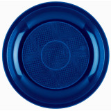 Plastic Plate Flat Blue "Round" PP Ø22 cm (50 Units) 