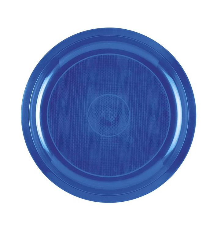 Plastic Plate Mediterranean Blue "Round" PP Ø29 cm (300 Units)