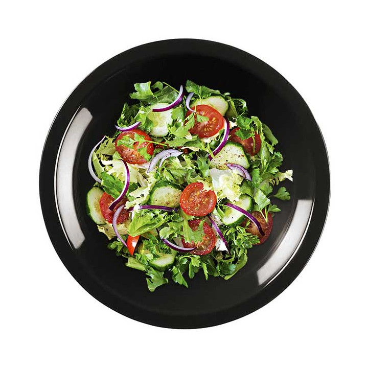 Plastic Plate Deep Black "Round" PP Ø19,5 cm (50 Units) 