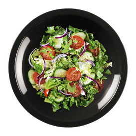 Plastic Plate Deep Black "Round" PP Ø19,5 cm (600 Units)