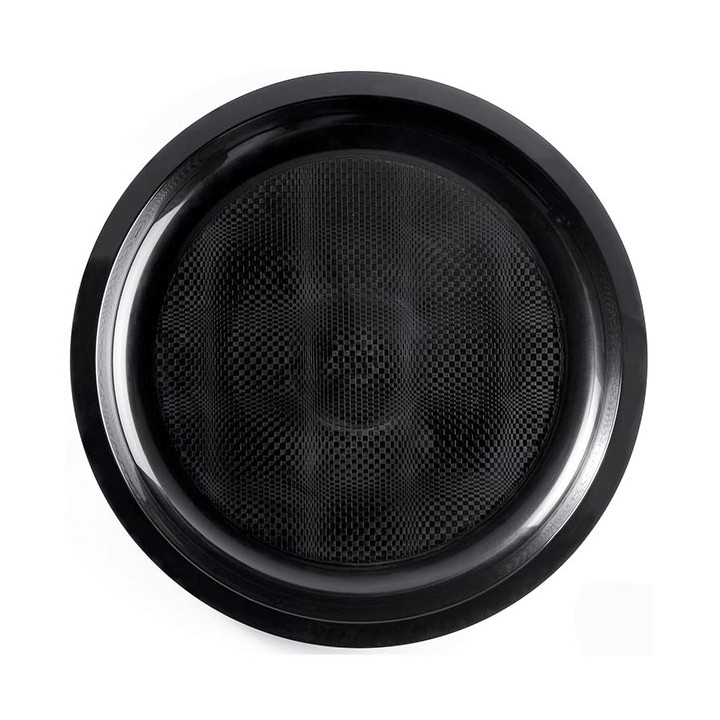 Plastic Plate Black "Round" PP Ø29 cm (25 Units) 