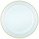 Plastic Plate Extra Rigid with Border Gold 15cm (20 Units) 