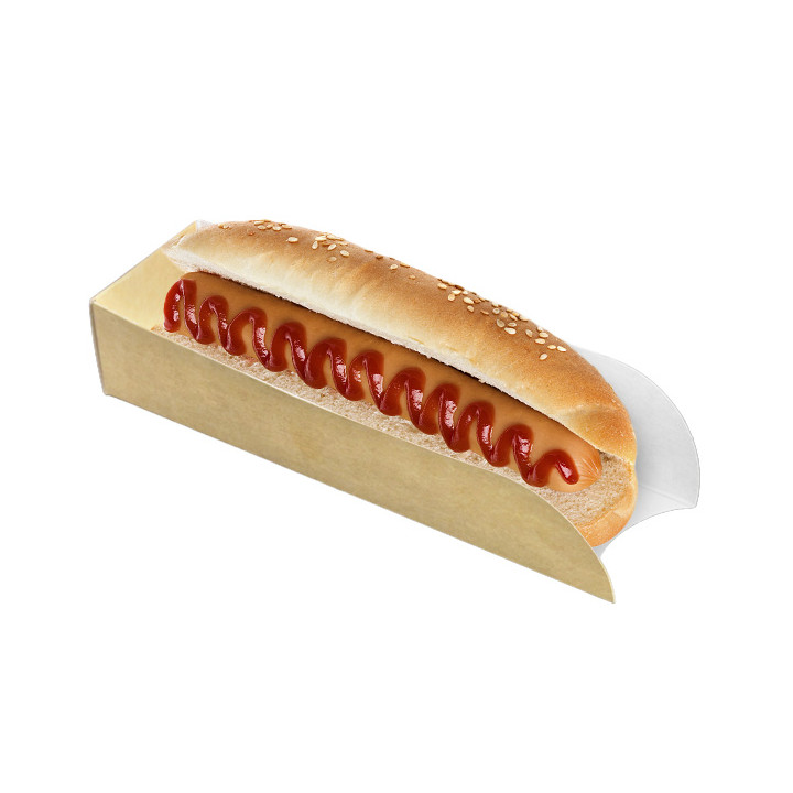 Paper Hot Dog Tray Kraft 17x5x3,5cm (100 Units)