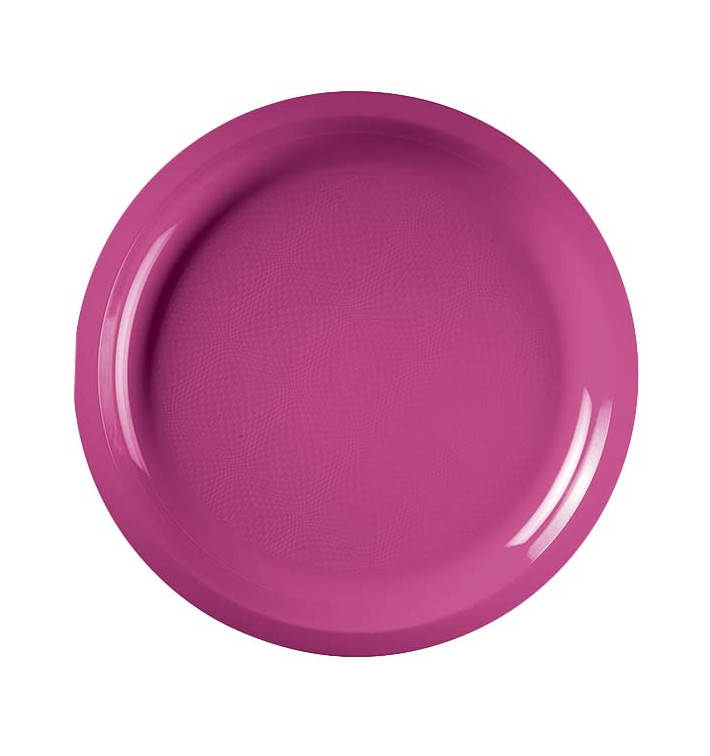 Plastic Plate Fuchsia "Round" PP Ø29 cm (300 Units)