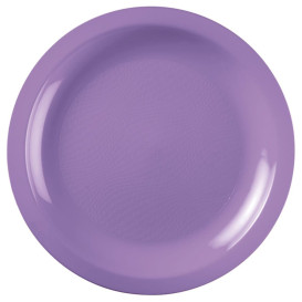 Plastic Plate Flat Lilac "Round" PP Ø18,5 cm (600 Units)