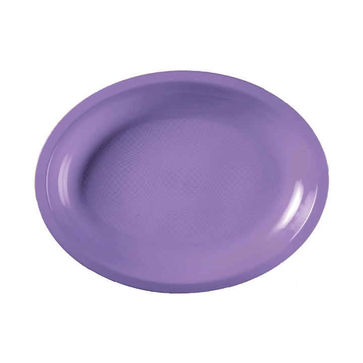 Plastic Platter Microwavable Oval Shape Lilac 25,5x19 cm (50 Units) 