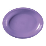 Plastic Platter Microwavable Oval Shape Lilac 31,5x22 cm (25 Units) 