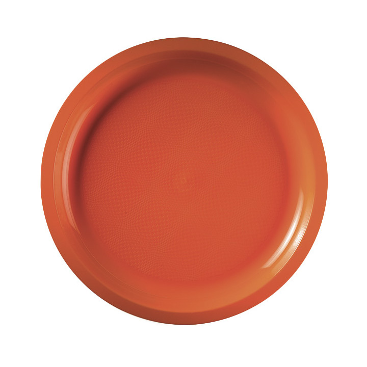 Plastic Plate Orange "Round" PP Ø29 cm (25 Units) 