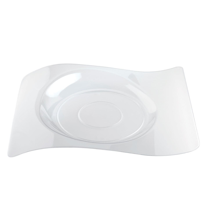 Plastic Plate PS "Forma" Clear 22x18 cm (12 Units) 