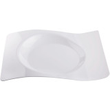 Plastic Plate "Forma" White 28x23 cm (12 Units) 