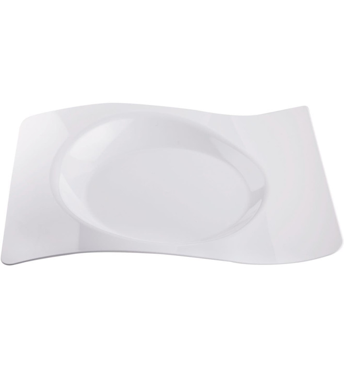 Plastic Plate "Forma" White 28x23 cm (12 Units) 