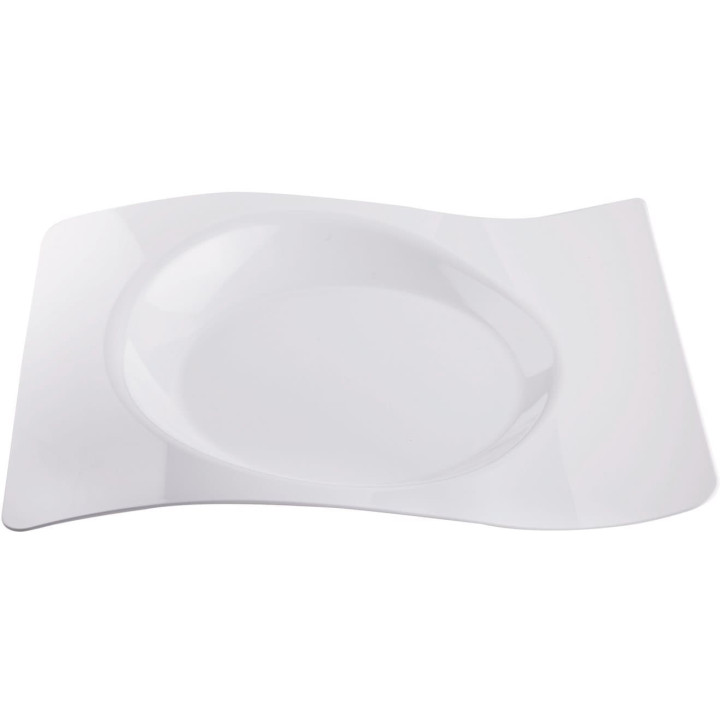 Plastic Plate "Forma" White 28x23 cm (12 Units) 