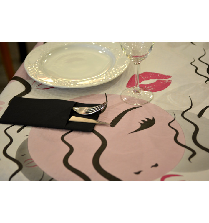 Pre-Cut Paper Tablecloth "Kiss" 37g 1x1m (400 Units)  