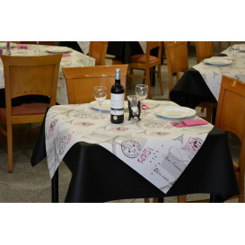 Pre-Cut Paper Tablecloth "Paris" 37g 1x1m (400 Units)  