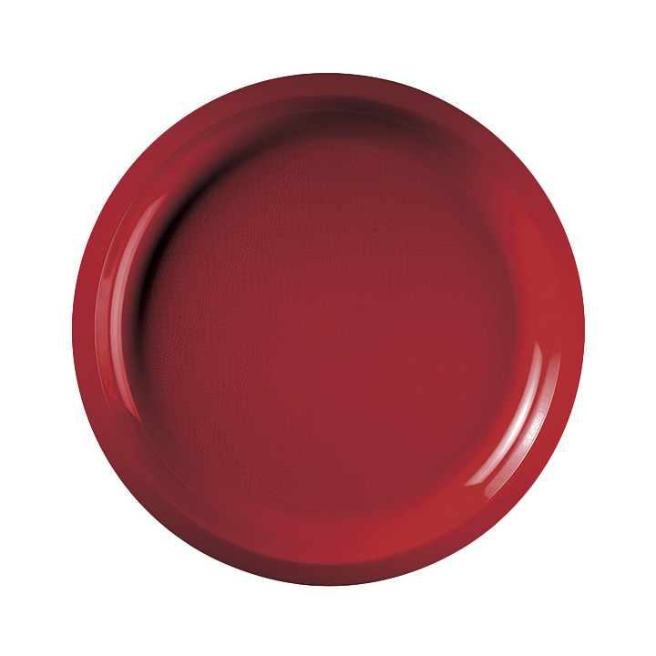 Plastic Plate Red "Round" PP Ø29 cm (300 Units)