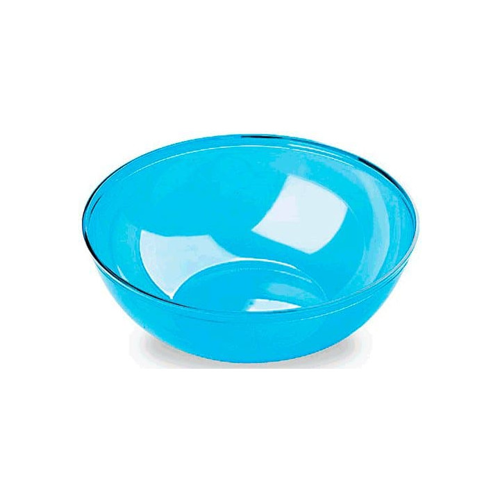 Plastic Bowl PS Crystal Hard Turquoise 3500ml Ø27cm (1 Unit) 