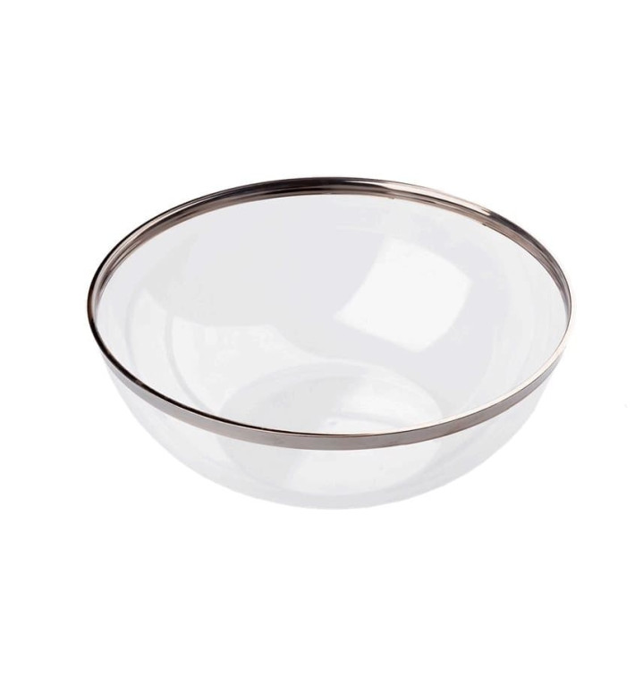 Plastic Bowl with Rim PS Crystal Hard 400ml Ø14cm (8 Units) 