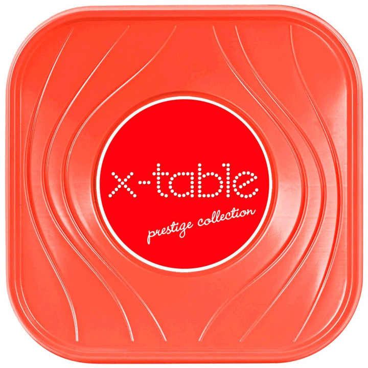 Plastic Bowl PP Square shape "X-Table" Orange 18x18cm (8 Units) 