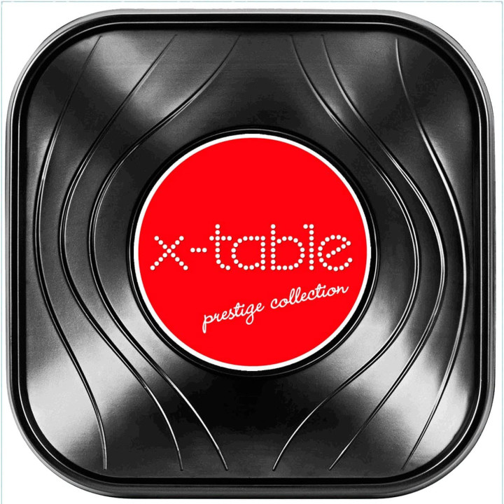 Plastic Bowl PP Square shape "X-Table" Black 18x18cm (120 Units)