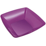 Plastic Bowl PS Crystal Hard Eggplant 3500ml 28x28cm (1 Unit) 