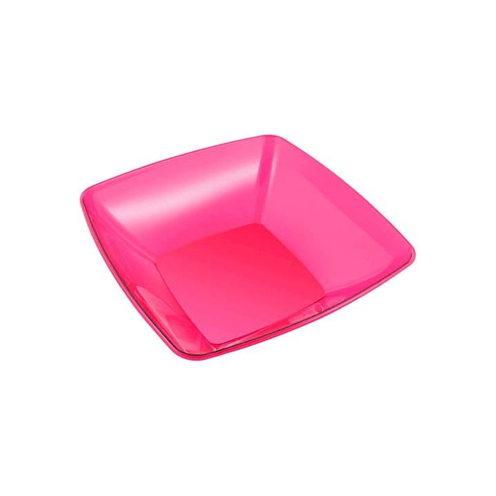 Plastic Bowl PS Crystal Hard Raspberry 3500ml 28x28cm (1 Unit) 