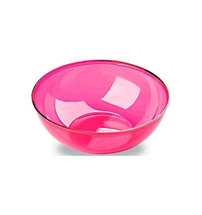 Plastic Bowl PS Crystal Hard Raspberry 3500ml Ø27cm (1 Unit) 