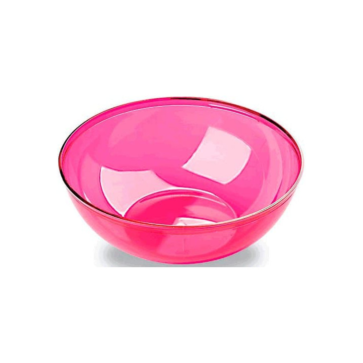 Plastic Bowl PS Crystal Hard Raspberry 3500ml Ø27cm (20 Units)