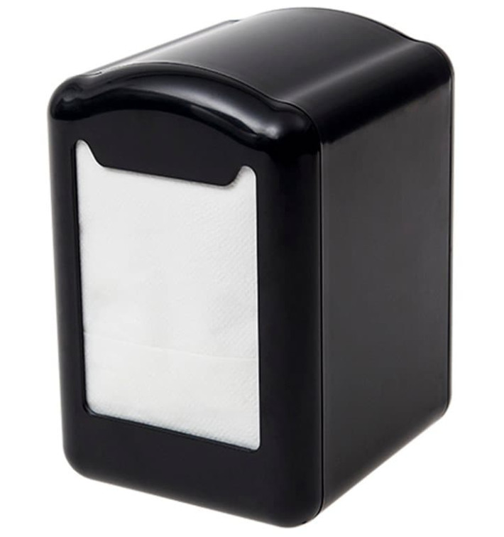 Napkin Plastic Dispenser "Miniservis" Black 17x17cm (12 Units)