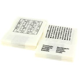 White Tissue Paper Dispenser Napkins "Phrases" 17x17cm (6000 Units)