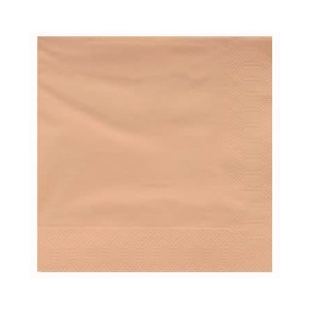Detail of the decorative texture of the brown denim-style 2-ply point-to-point embossed paper napkin