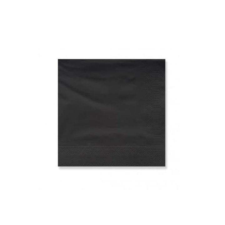 Paper Napkin Edging Black 25x25cm 2C (200 Units)