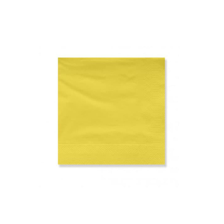Paper Napkin Edging Yellow 25x25cm 2C (3400 Units)