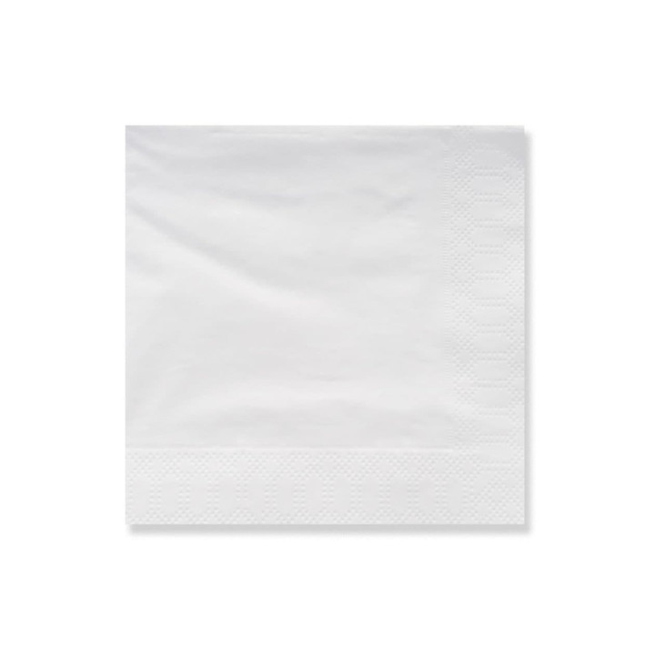 Paper Napkin Edging White 25x25cm 2C (3400 Units)