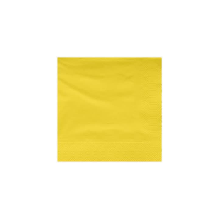Paper Napkin Edging Yellow 25x25cm 2C (3400 Units)