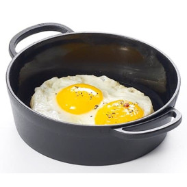 Serving Mini Paella Pan Tray PP Black 9cm (144 Units)