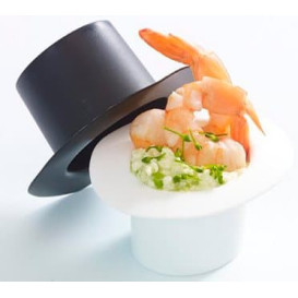 Plastic Tasting Bowl Hat Design PP "Hot Form" White 60ml (144 Units)