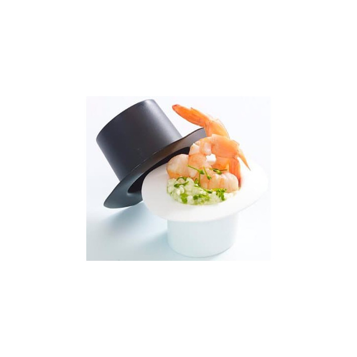 Plastic Tasting Bowl Hat Design PP "Hot Form" White 60ml (144 Units)