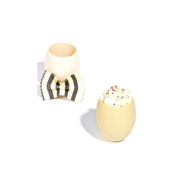Tasting Mini Bowl Egg Design PP Ivory 60ml (100 Units)