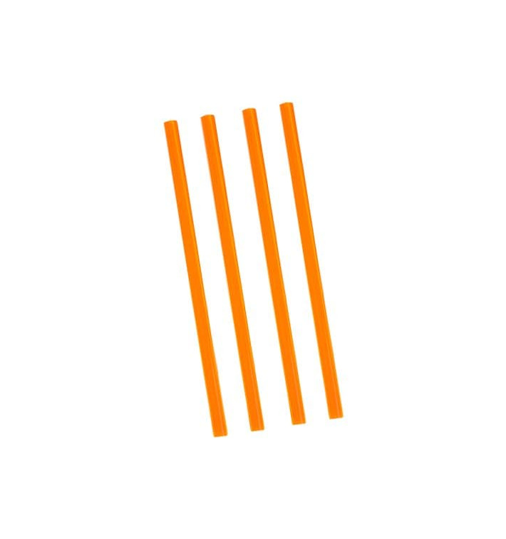 Plastic Straw for Frappé PS Straight Wrapped Ø0,8cm 22cm (500 Units)