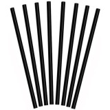 Plastic Straw for Frappé PS Straight Black Ø0,8cm 25cm (1000 Units)