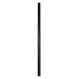 Plastic Straw for Frappé PS Straight Black Ø0,8cm 25cm (1000 Units)