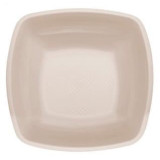 Plastic Plate Deep Beige Square shape PP 18 cm (25 Units) 