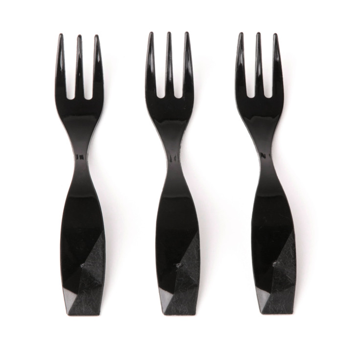 Tasting Mini Fork "Charme" Black 10cm (600 Units)  