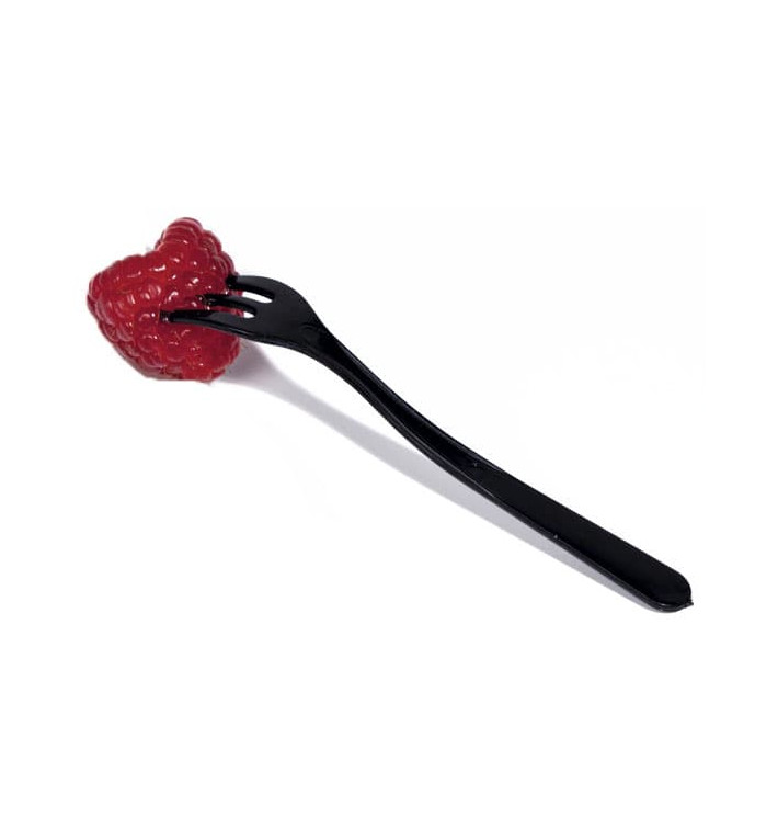 Tasting Mini Fork Black in Box 10cm (100 Units)  