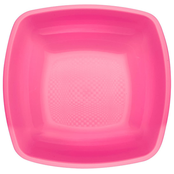 Plastic Plate Deep Fuchsia Square shape PP 18 cm (300 Units)