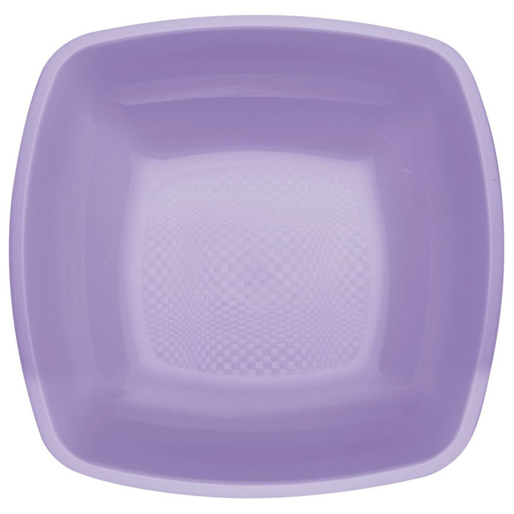 Plastic Plate Deep Lilac Square shape PP 18 cm (300 Units)