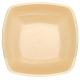 Plastic Plate Deep Cream Square shape PP 18 cm (25 Units) 