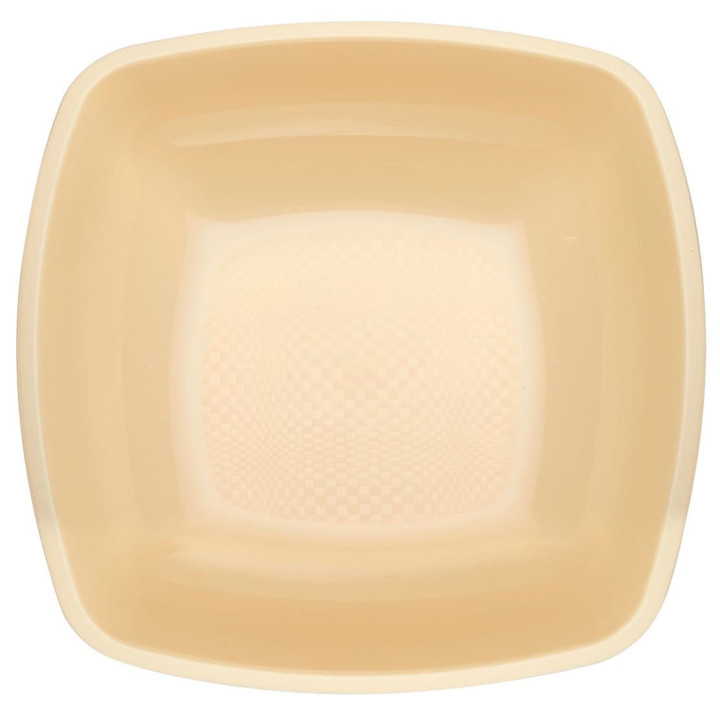 Plastic Plate Deep Cream Square shape PP 18 cm (300 Units)