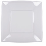 Plastic Plate Flat Clear "Nice" PS 29 cm (12 Units) (12 Units)
